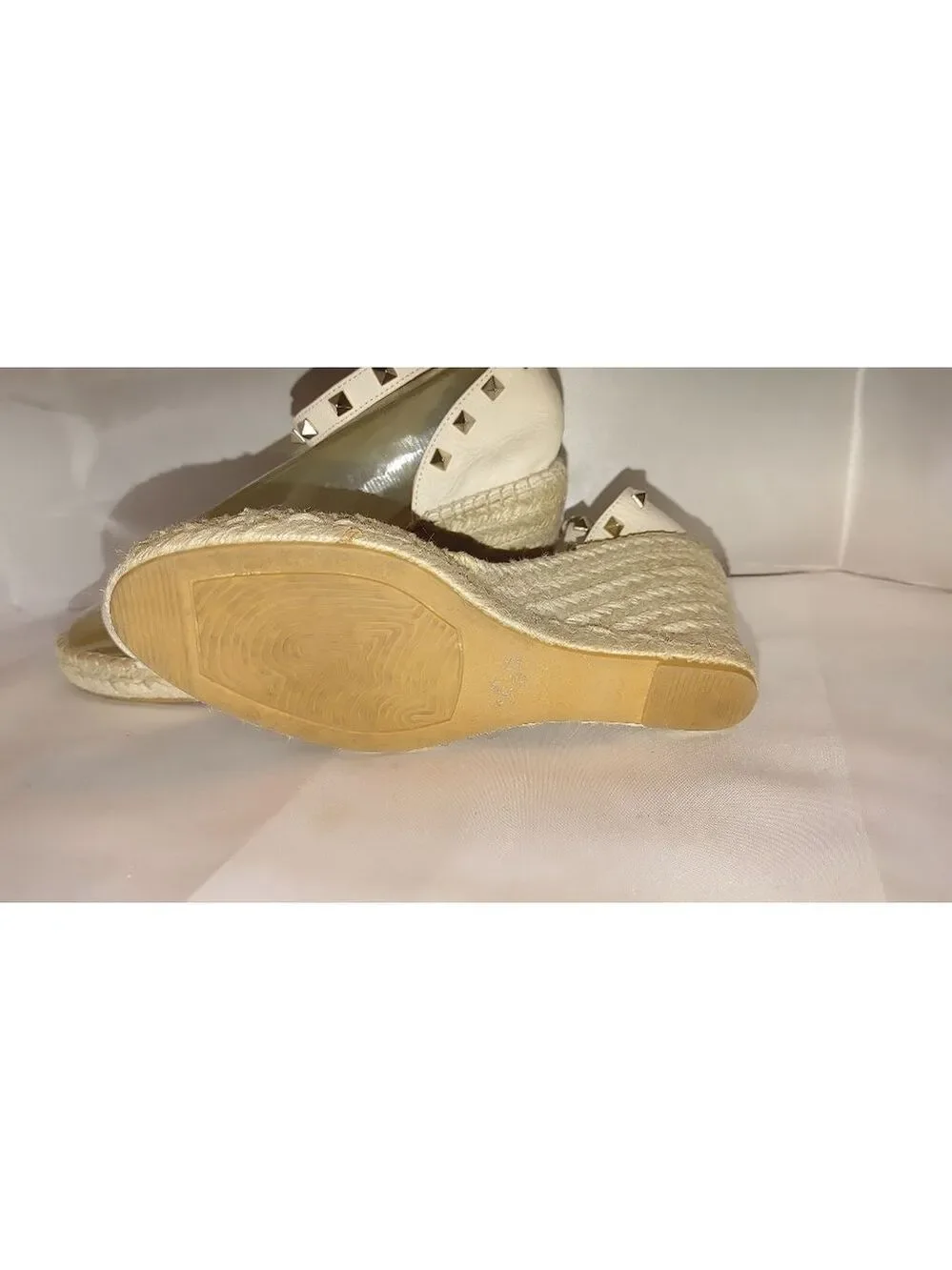 Anthropologie Maypol Leather Studded Espadrilles Size 38 (Hand made in Spain)
